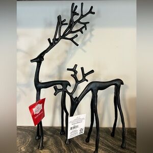 NEW Holiday Time Bronze Sculpted Reindeer Deer Holiday Decor~SMALL & MEDIUM